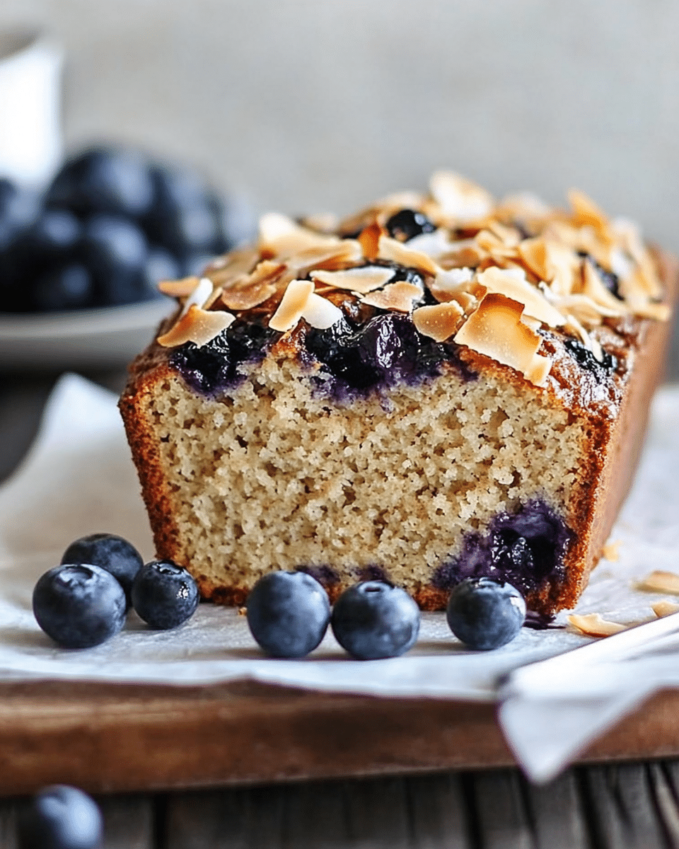Toasted Coconut Blueberry Banana Bread
