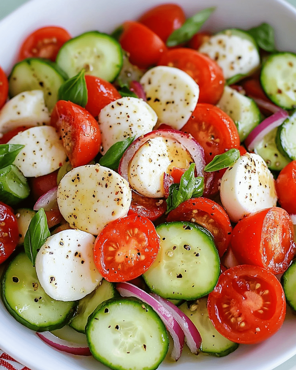 Cucumber Caprese Salad