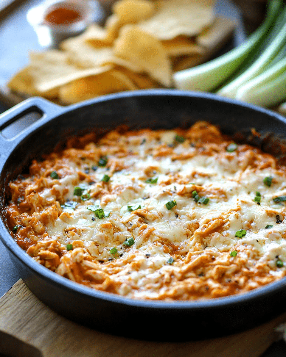Hot Buffalo Chicken Skillet Dip