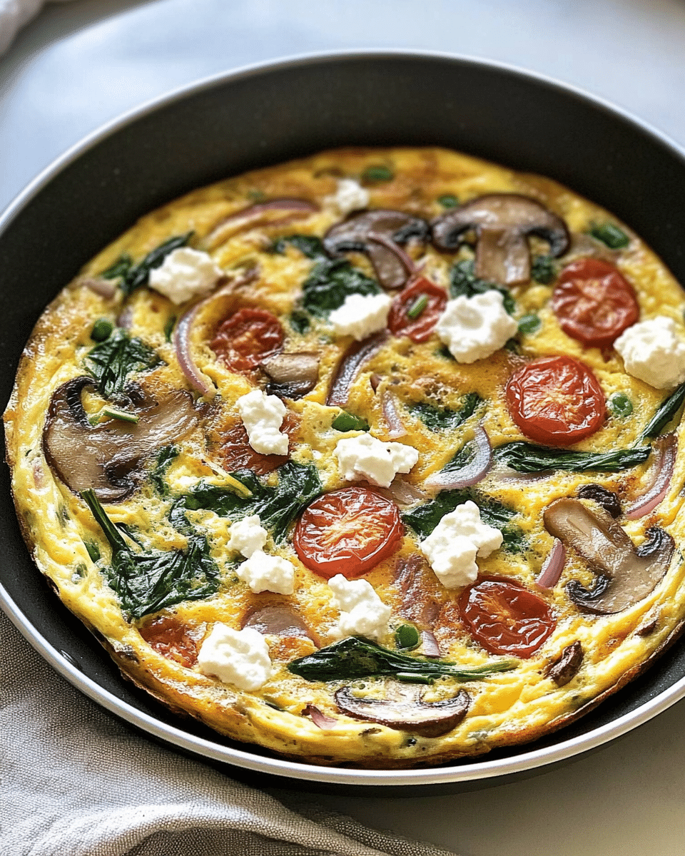 Mushroom and Veggie Breakfast Frittata