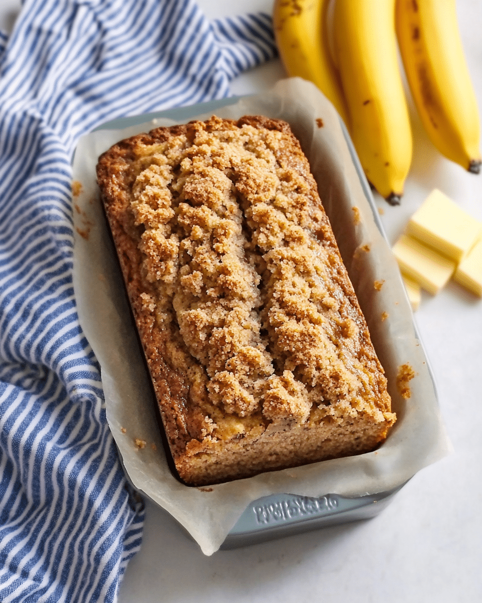 Banana Bread with Streusel Topping
