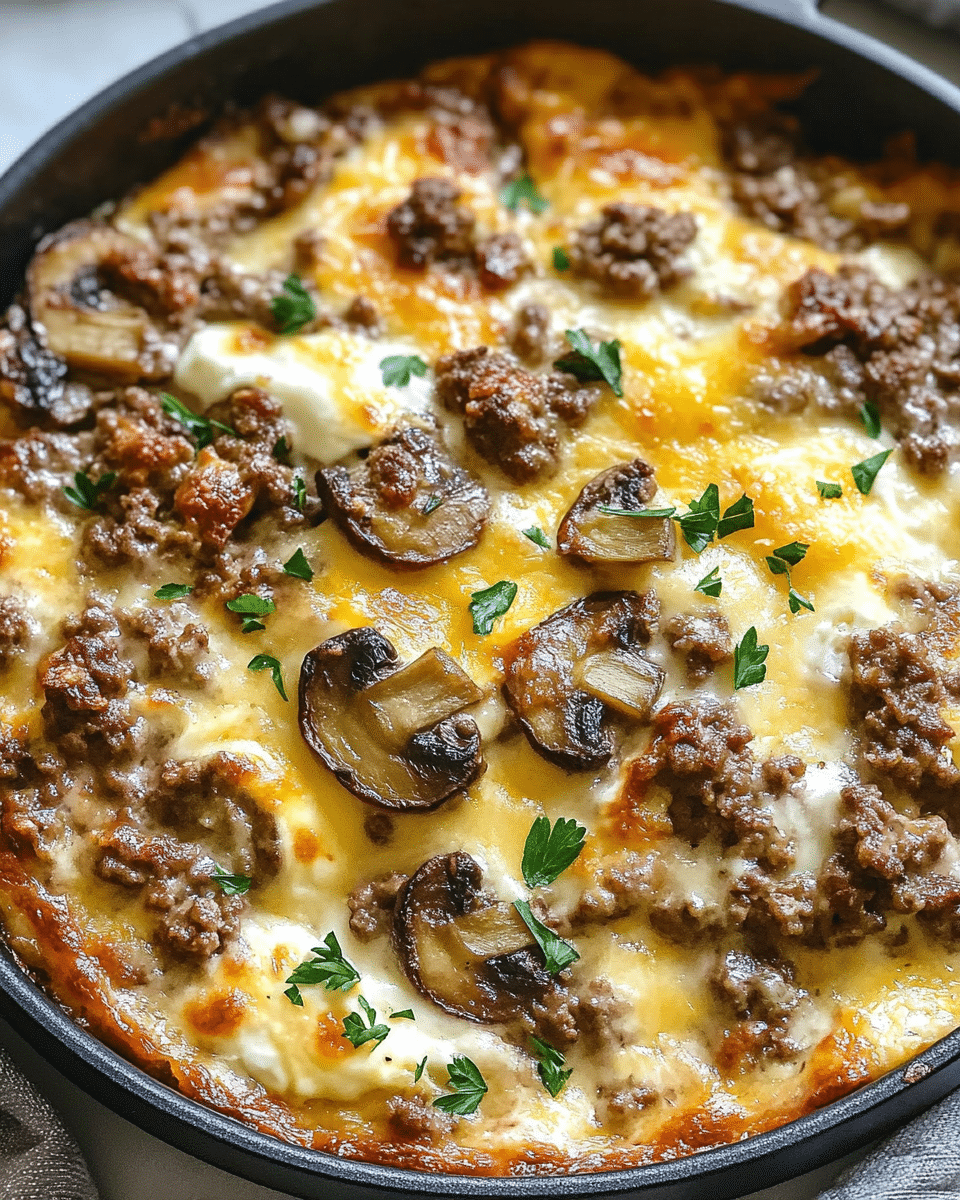 Hamburger Mushroom Bake