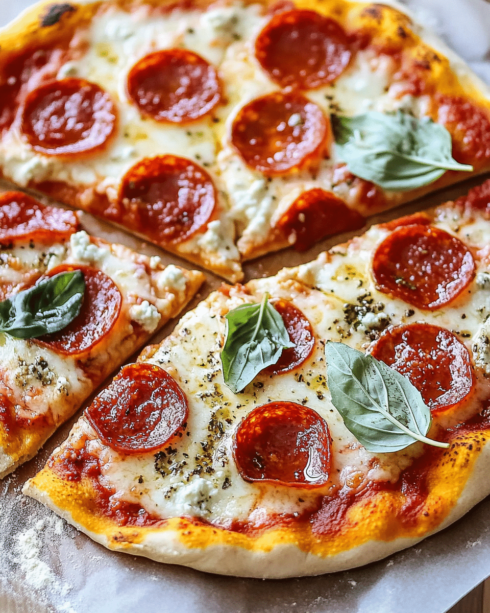 Hot Honey Pepperoni Ricotta Pizza