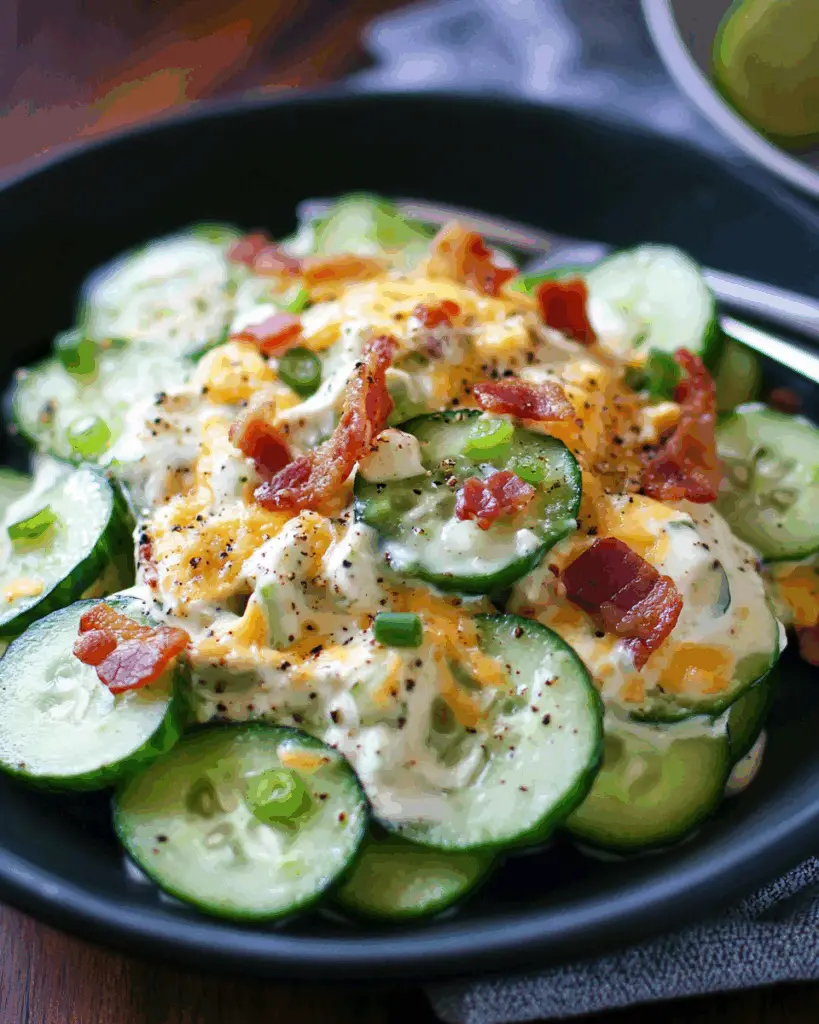 Jalapeño Popper Cucumber Salad