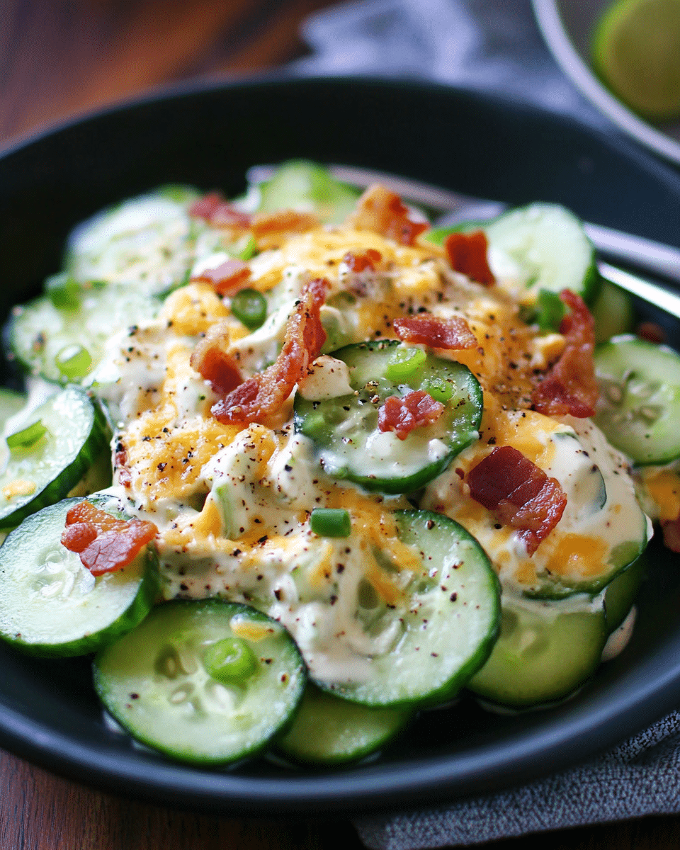 Jalapeño Popper Cucumber Salad