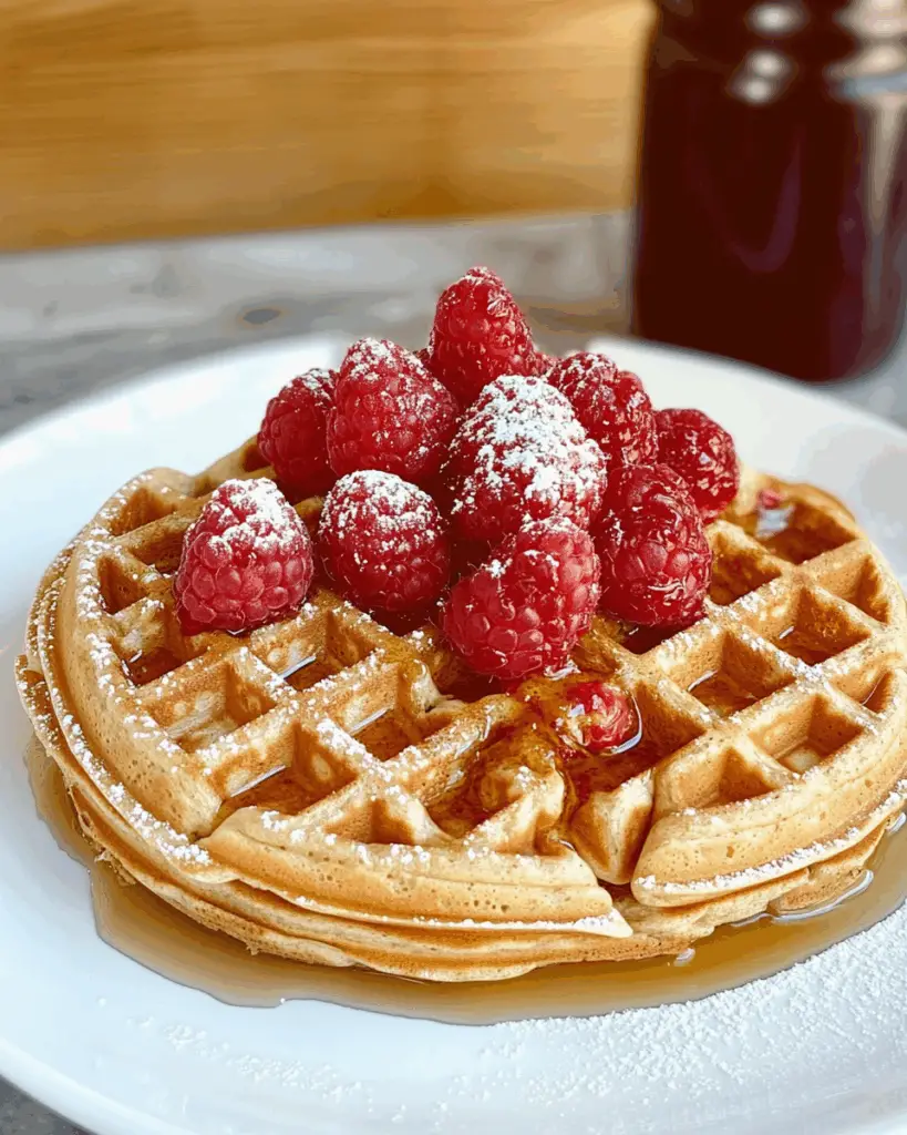 Raspberry Whole Wheat Waffles
