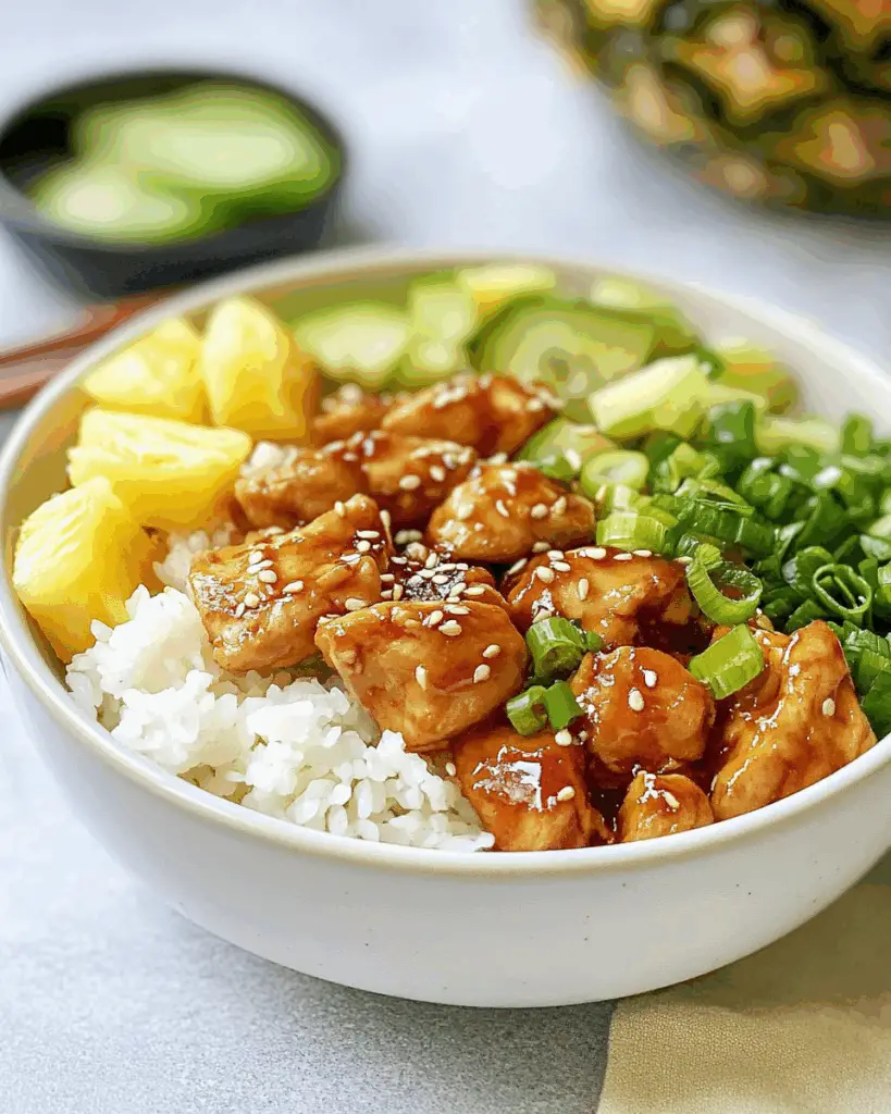 Chicken Teriyaki Pineapple Bowl