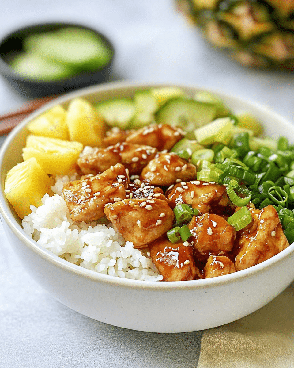 Chicken Teriyaki Pineapple Bowl