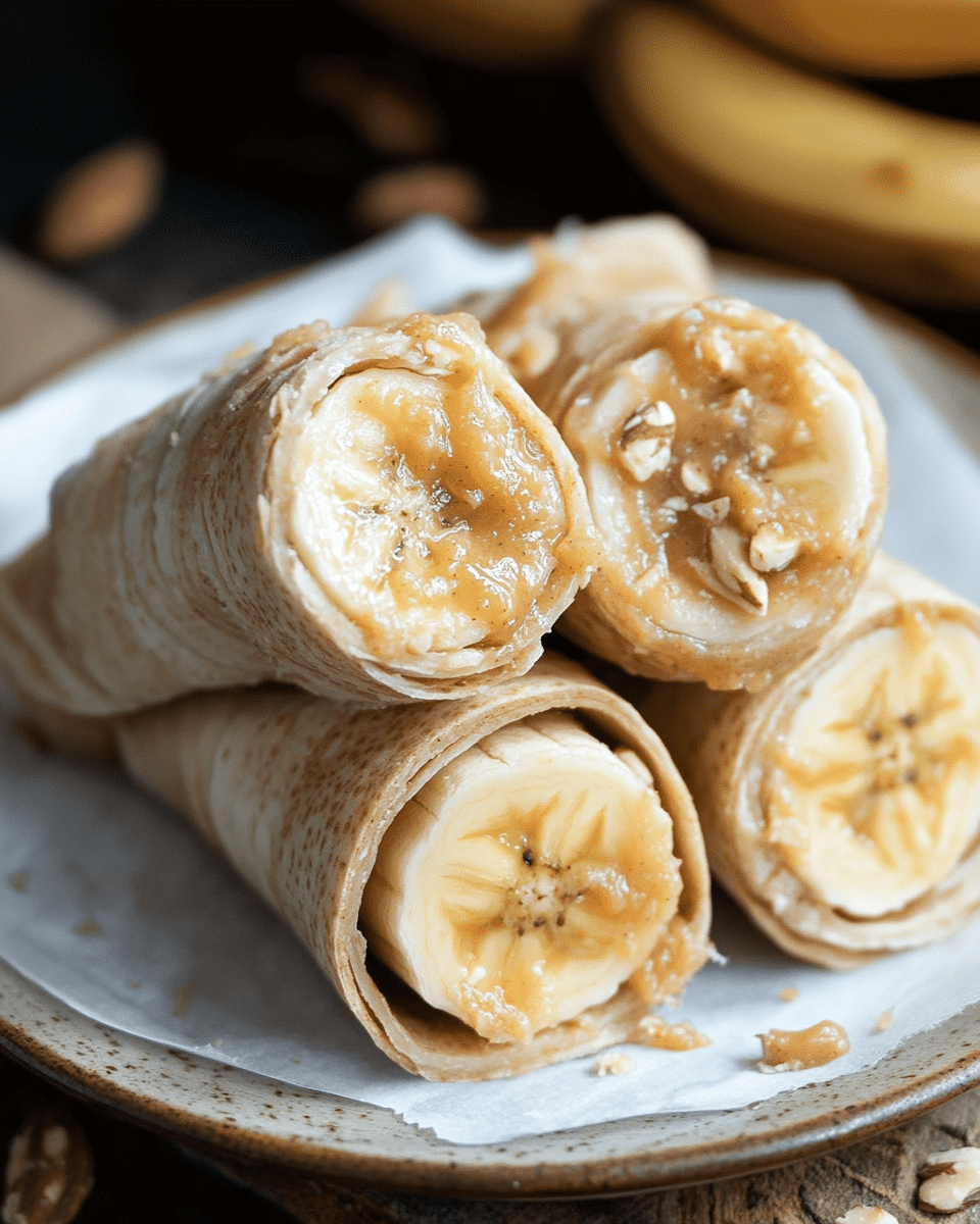 Banana Peanut Butter Roll-Ups