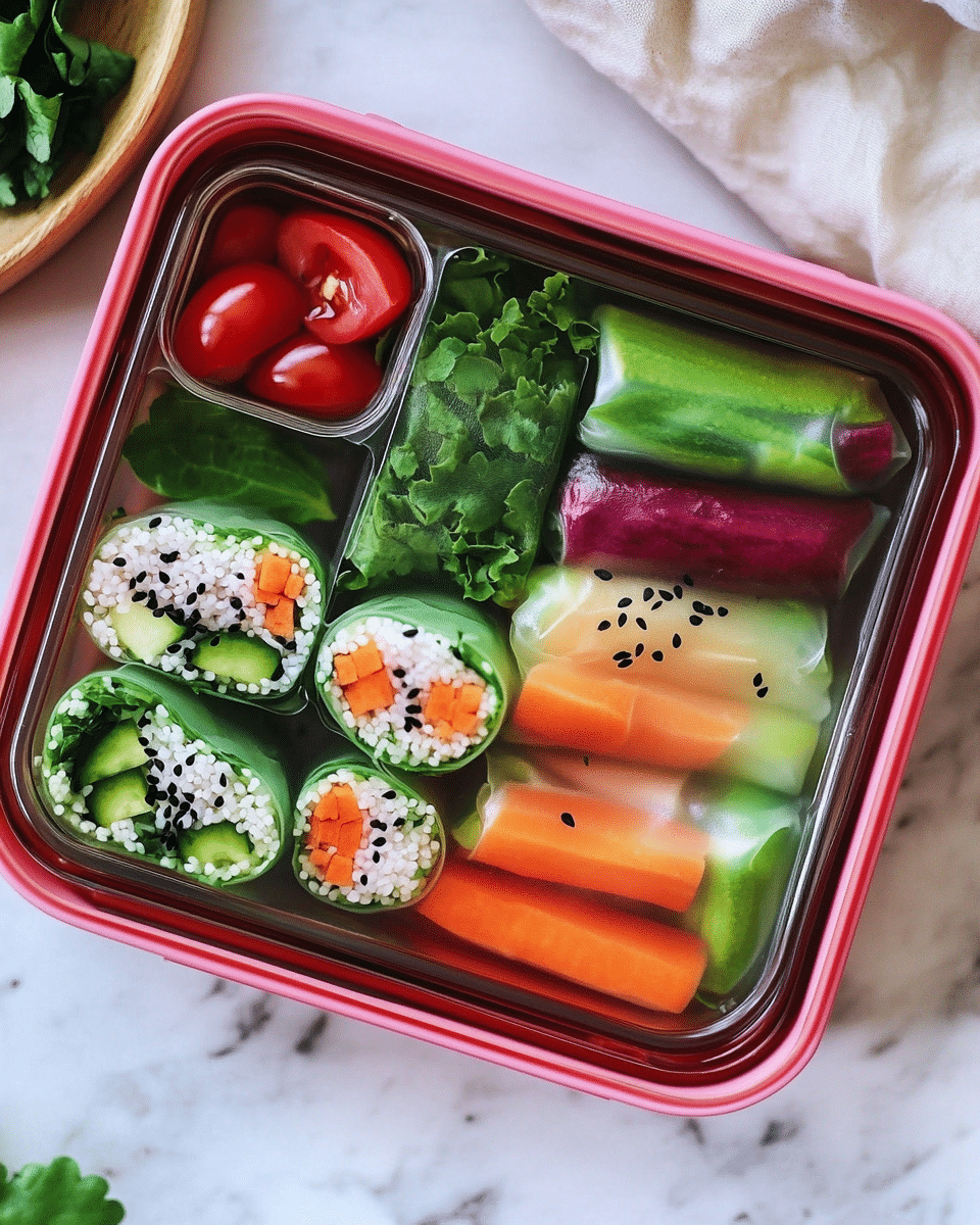 Fresh Veggie Spring Roll Lunchbox