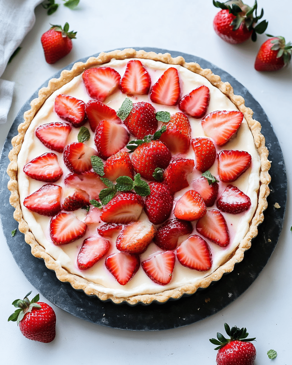 No-Bake Strawberry Mascarpone Tart
