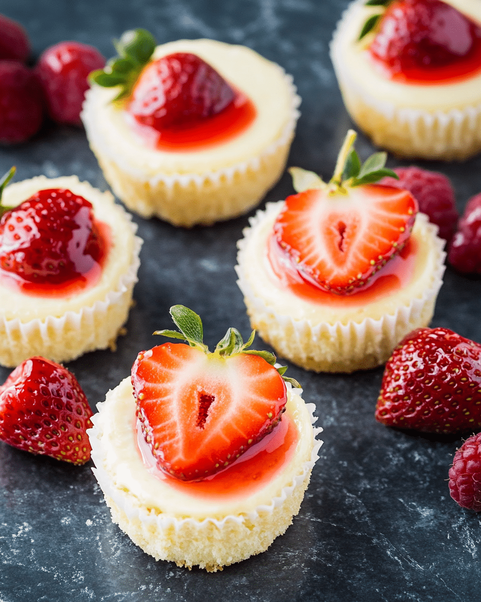 Mini Strawberry Cheesecakes