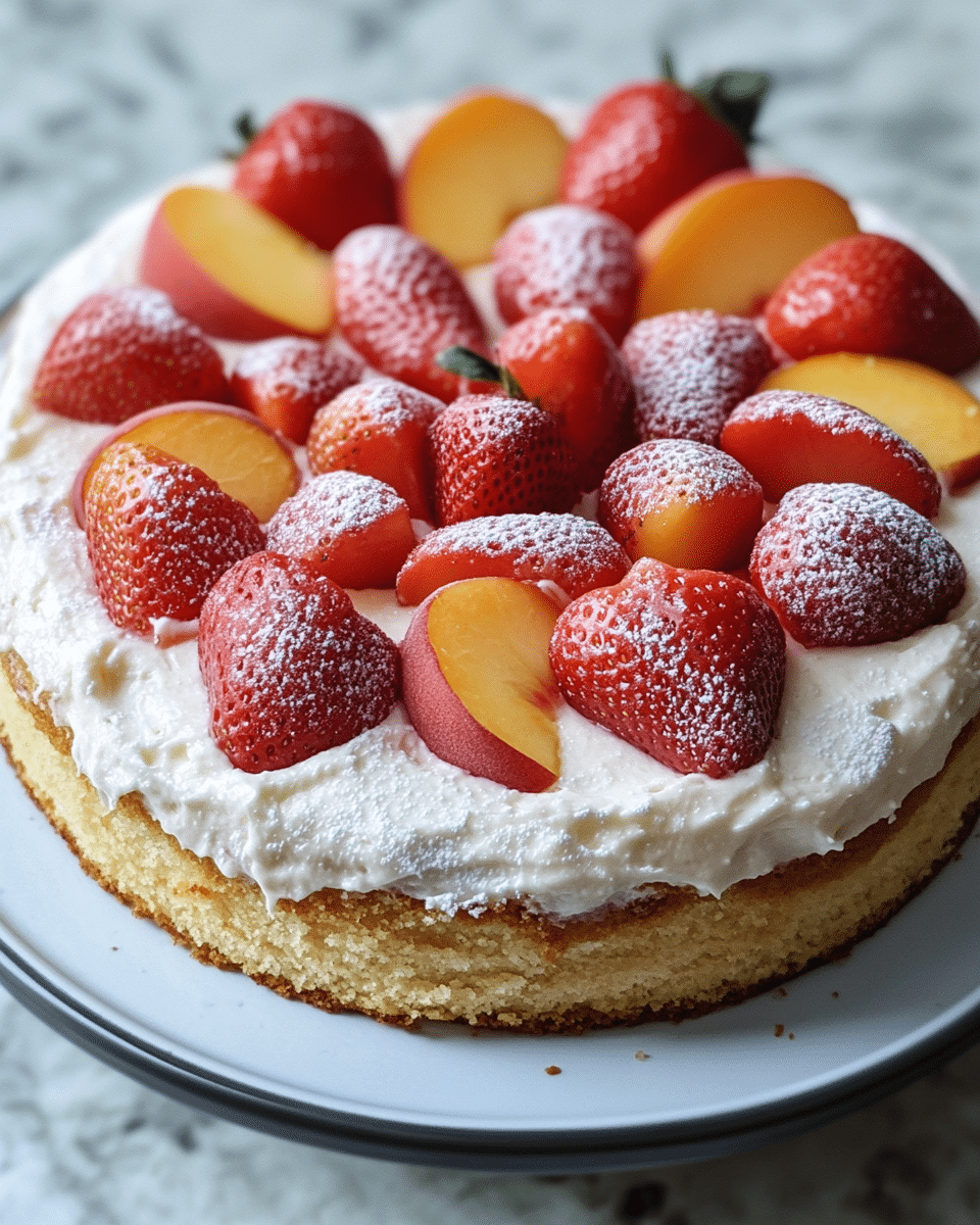 Strawberry Peach Cake