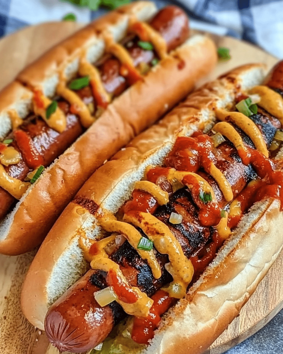 Marinated Grilled Hot Dogs