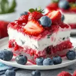 Summer Berry Jello Lasagna