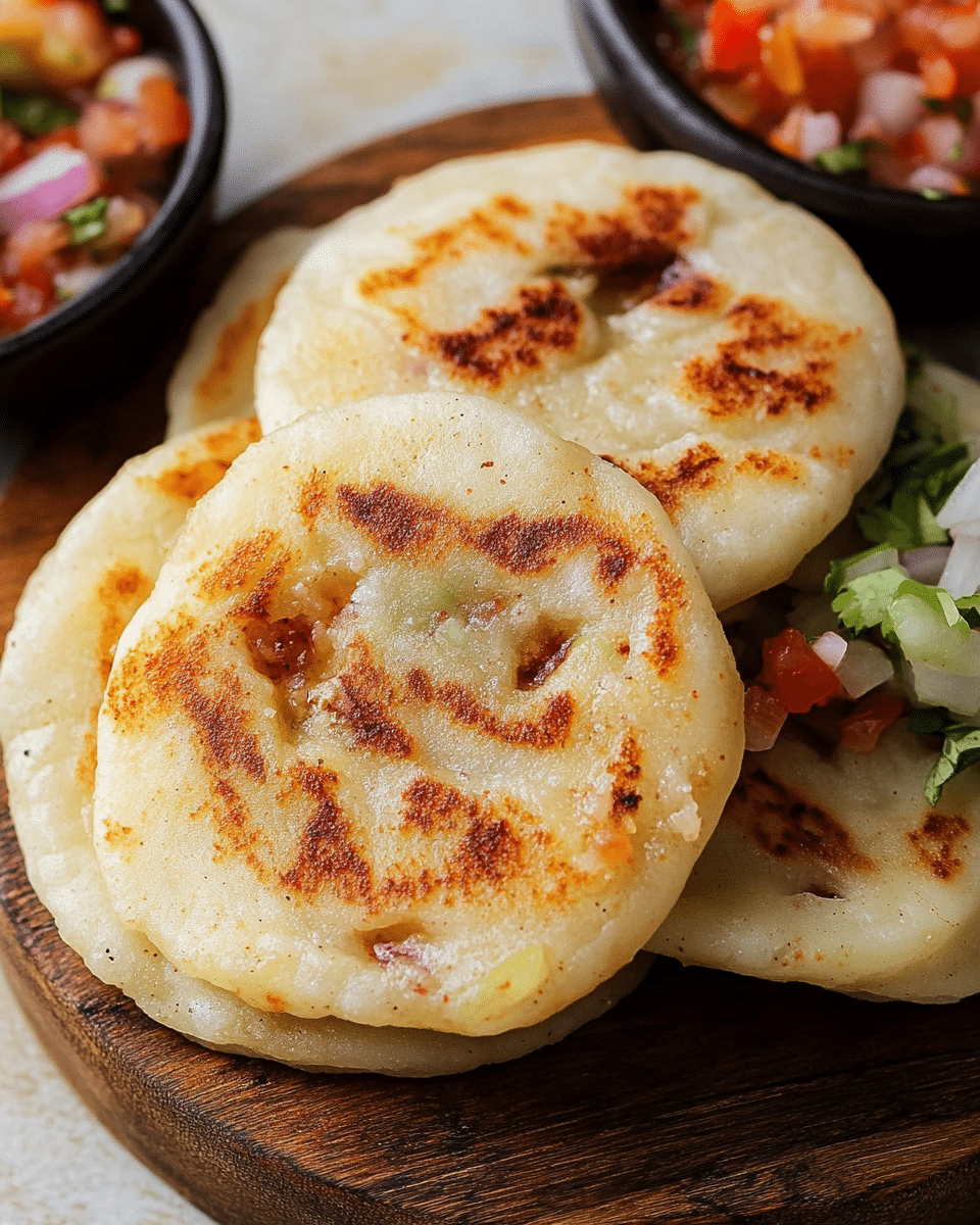 Pupusas with Curtido and Salsa Roja
