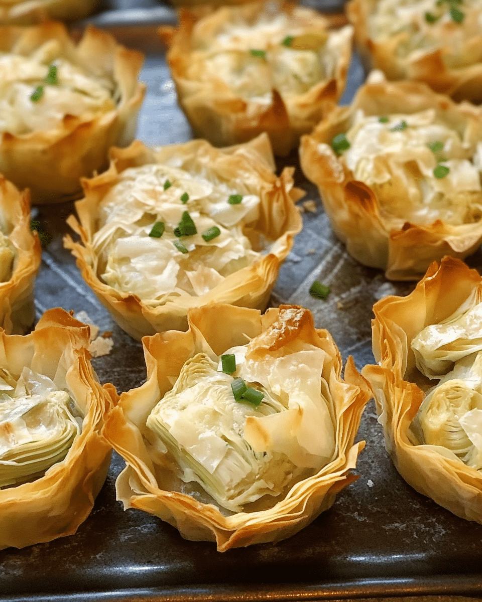 Artichoke Phyllo Cups