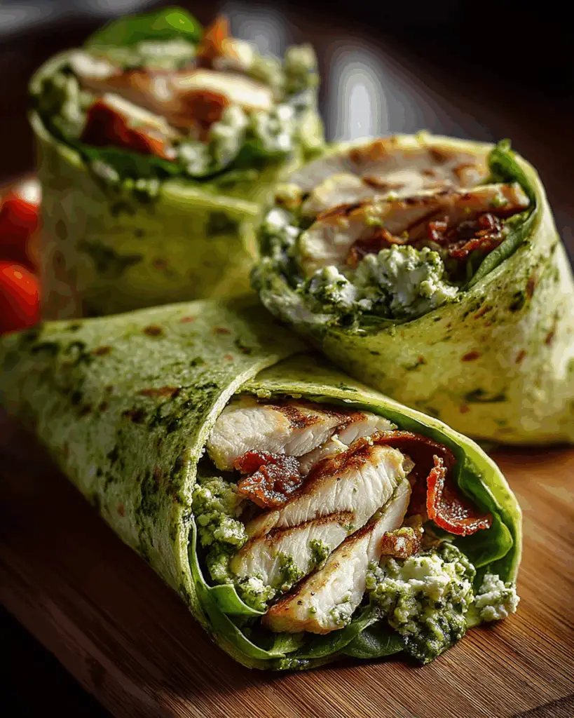 Pesto Chicken Lettuce Wraps