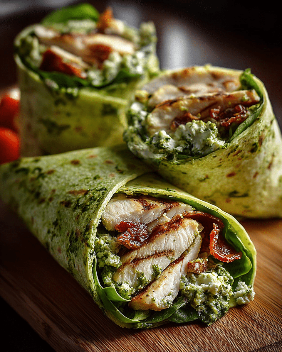 Pesto Chicken Lettuce Wraps