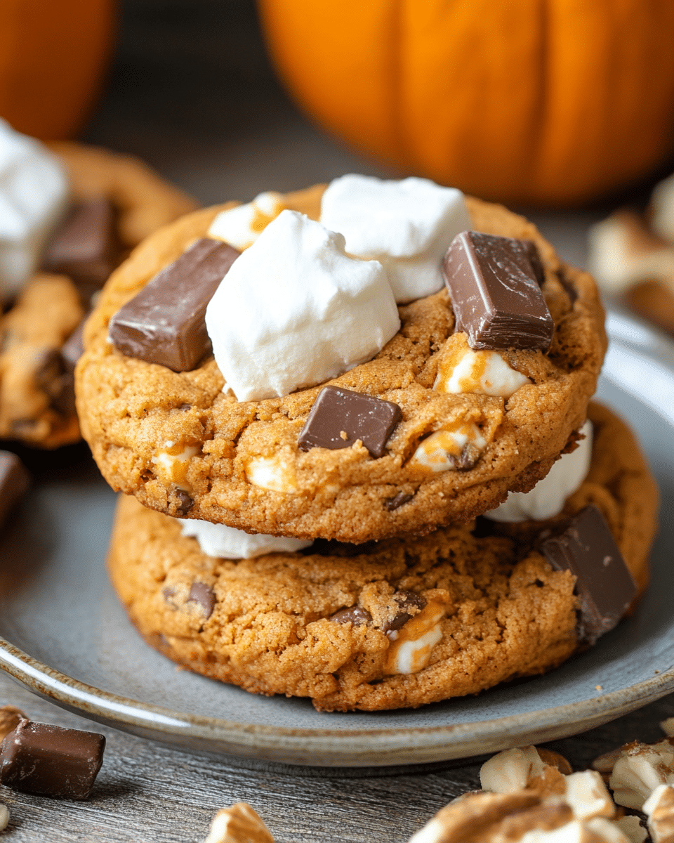 Pumpkin S’mores Cookies