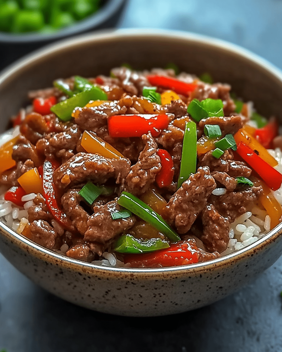 Beef Pepper Rice Bowl