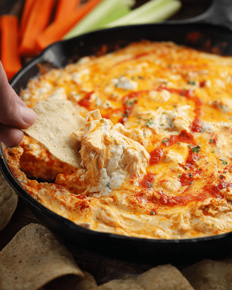 Smoked Buffalo Chicken Dip
