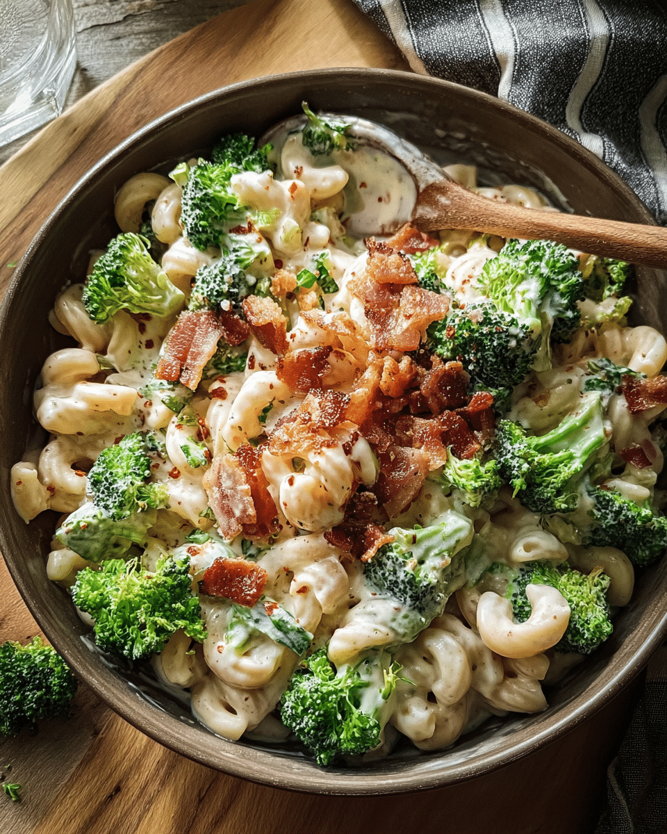 Creamy Bacon Broccoli Pasta Salad