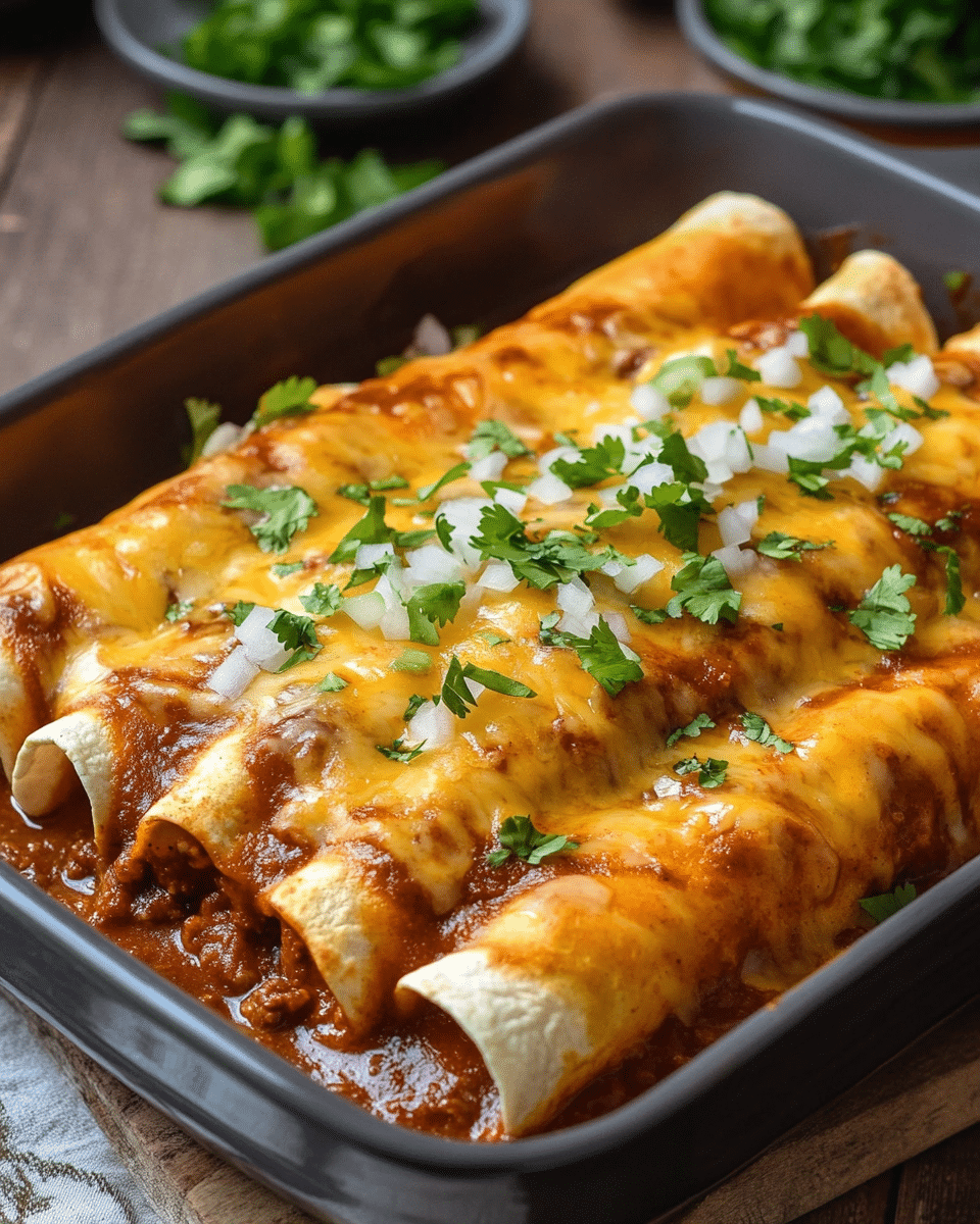Tex-Mex Cheese Enchiladas with Chili Gravy