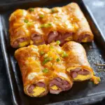 Salsa Ham and Egg Roll-Ups