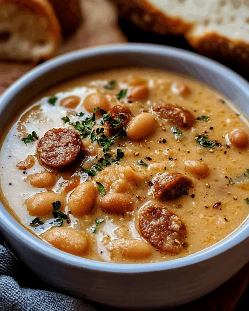 Cozy Creamy Bean Soup with Sausage