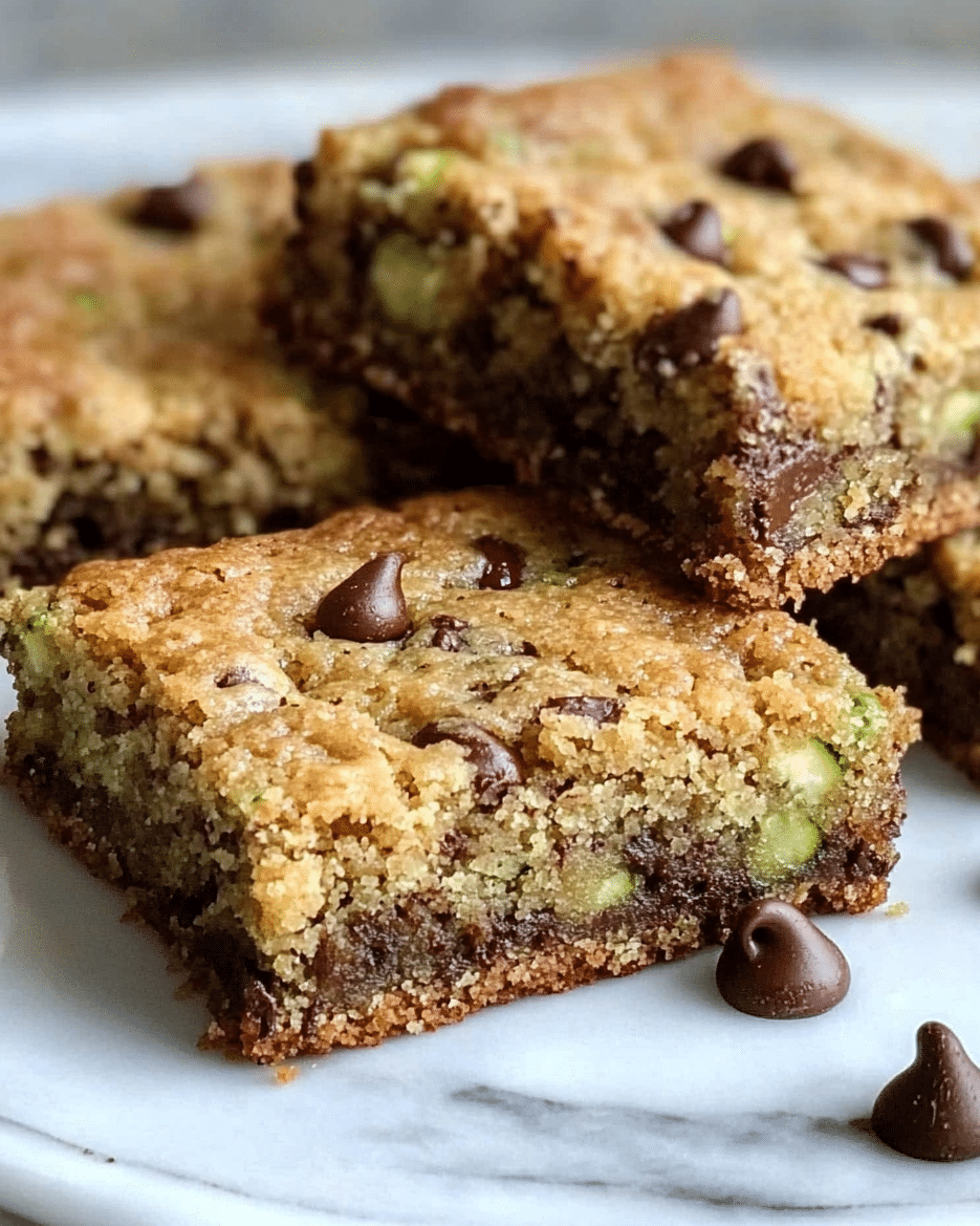 Chocolate Chip Zucchini Cookie Bars