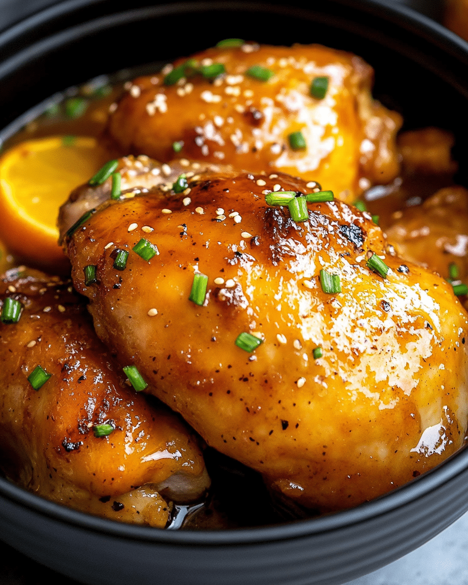 Slow Cooker Honey Orange Garlic Chicken