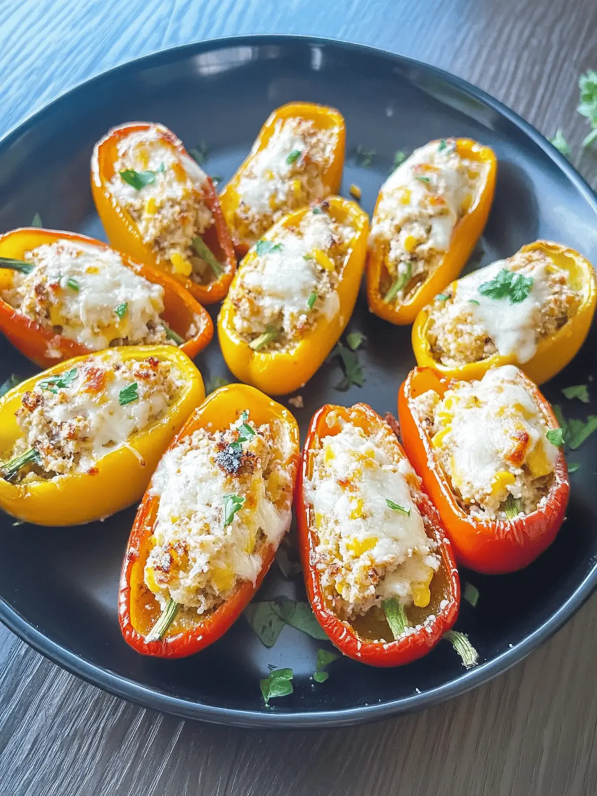 Cheesy Stuffed Mini Peppers