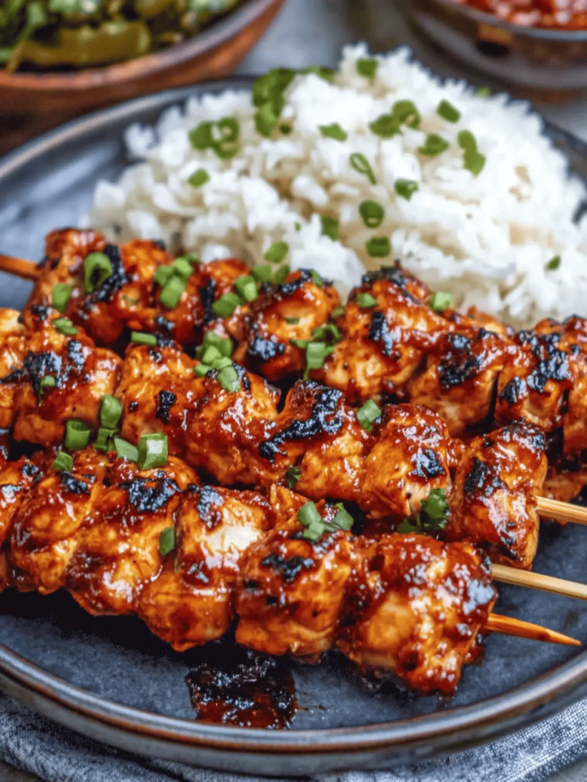Korean BBQ Chicken Skewers