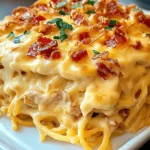 Spicy Southern Cheesy Chicken Spaghetti Casserole