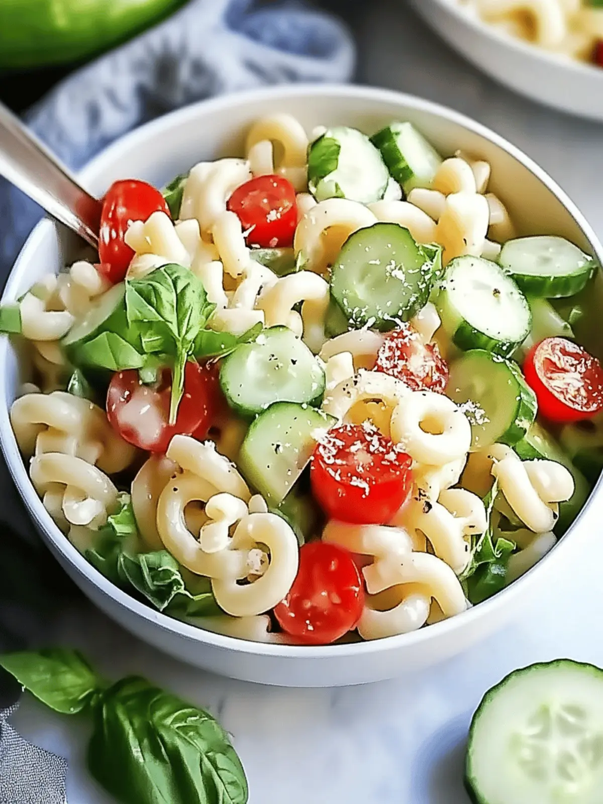 Healthy Cucumber Pasta Salad