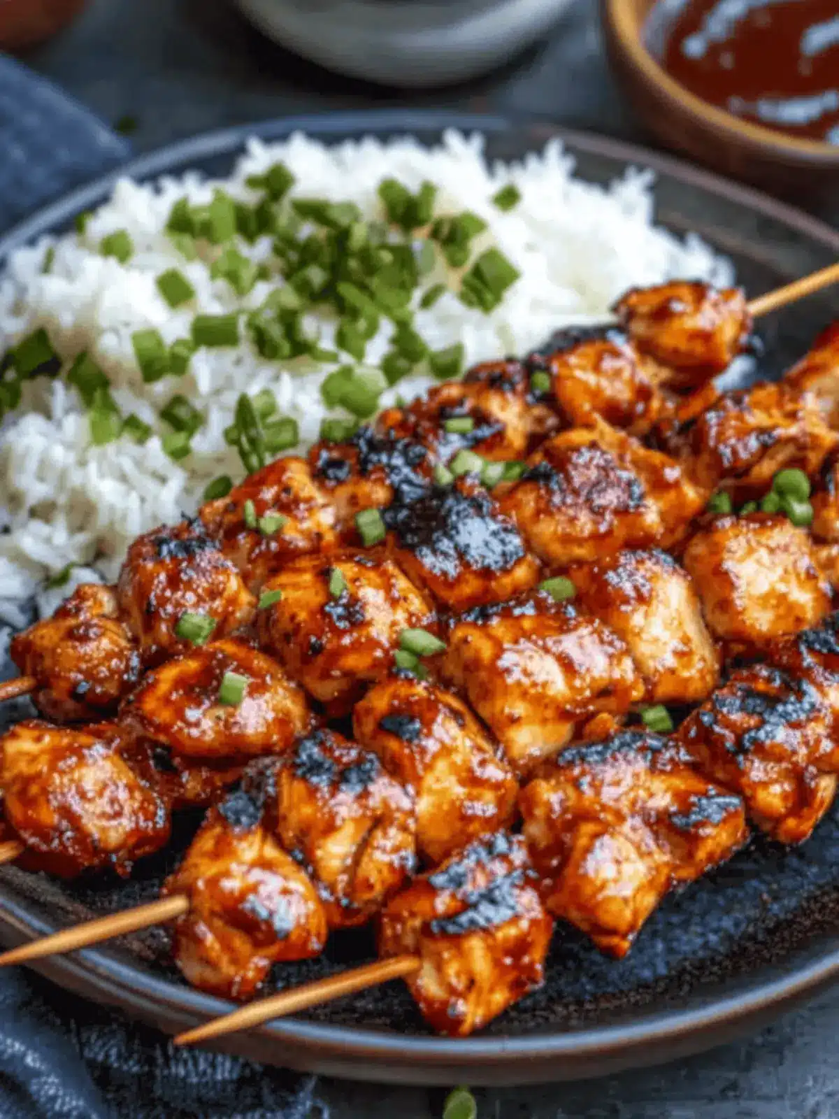 Korean BBQ Chicken Skewers