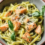 Creamy Salmon Pesto Pasta