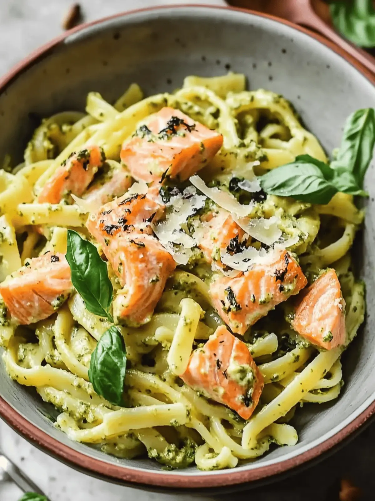 Creamy Salmon Pesto Pasta