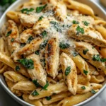 Healthy Garlic Parmesan Chicken Pasta