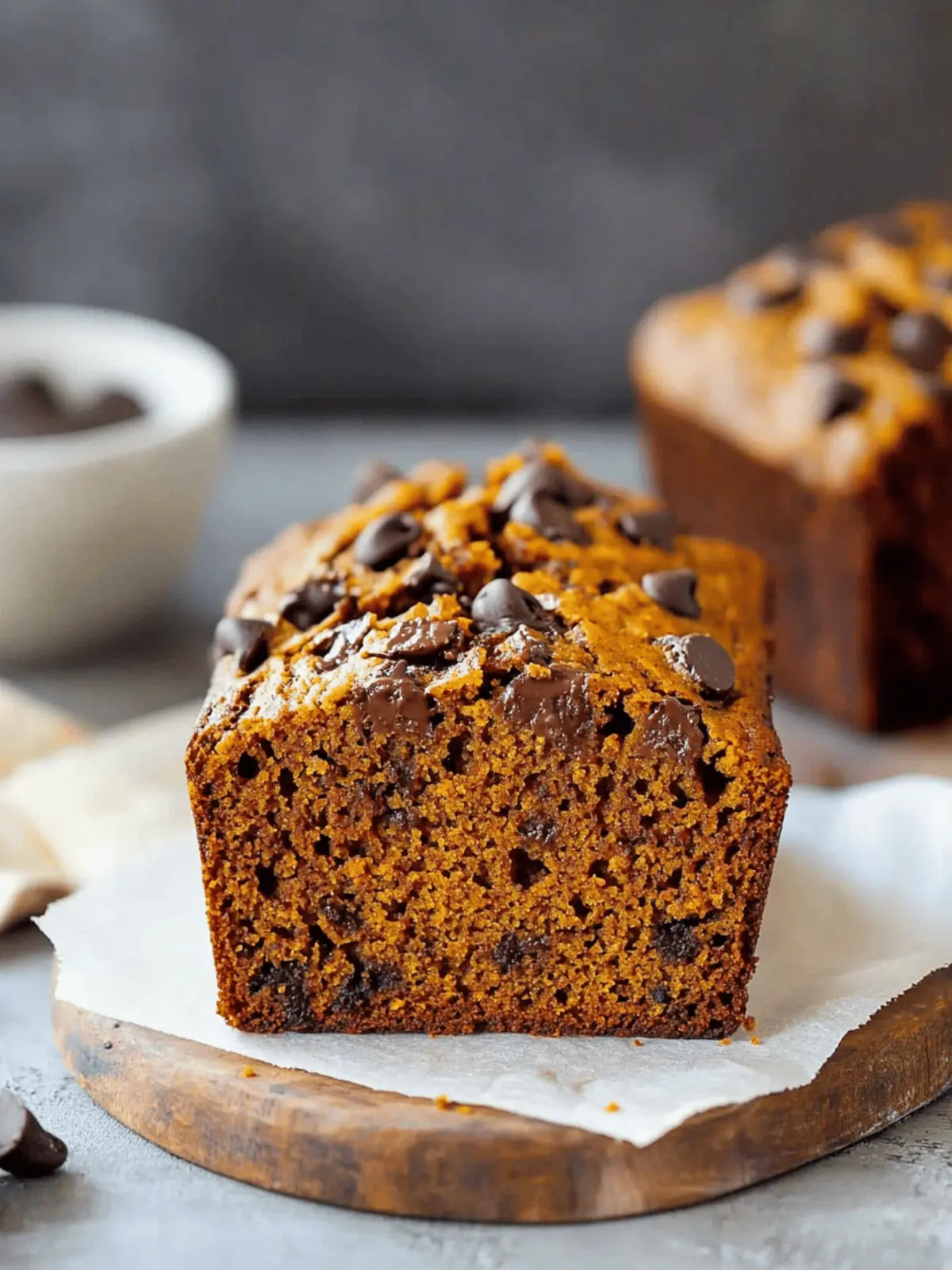 Banana Chocolate Chip Pumpkin Bread