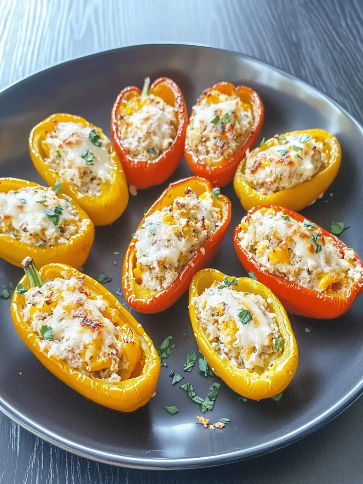 Cheesy Stuffed Mini Peppers