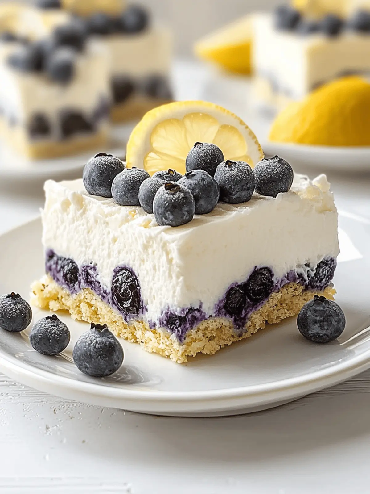 No Bake Lemon Blueberry Dessert