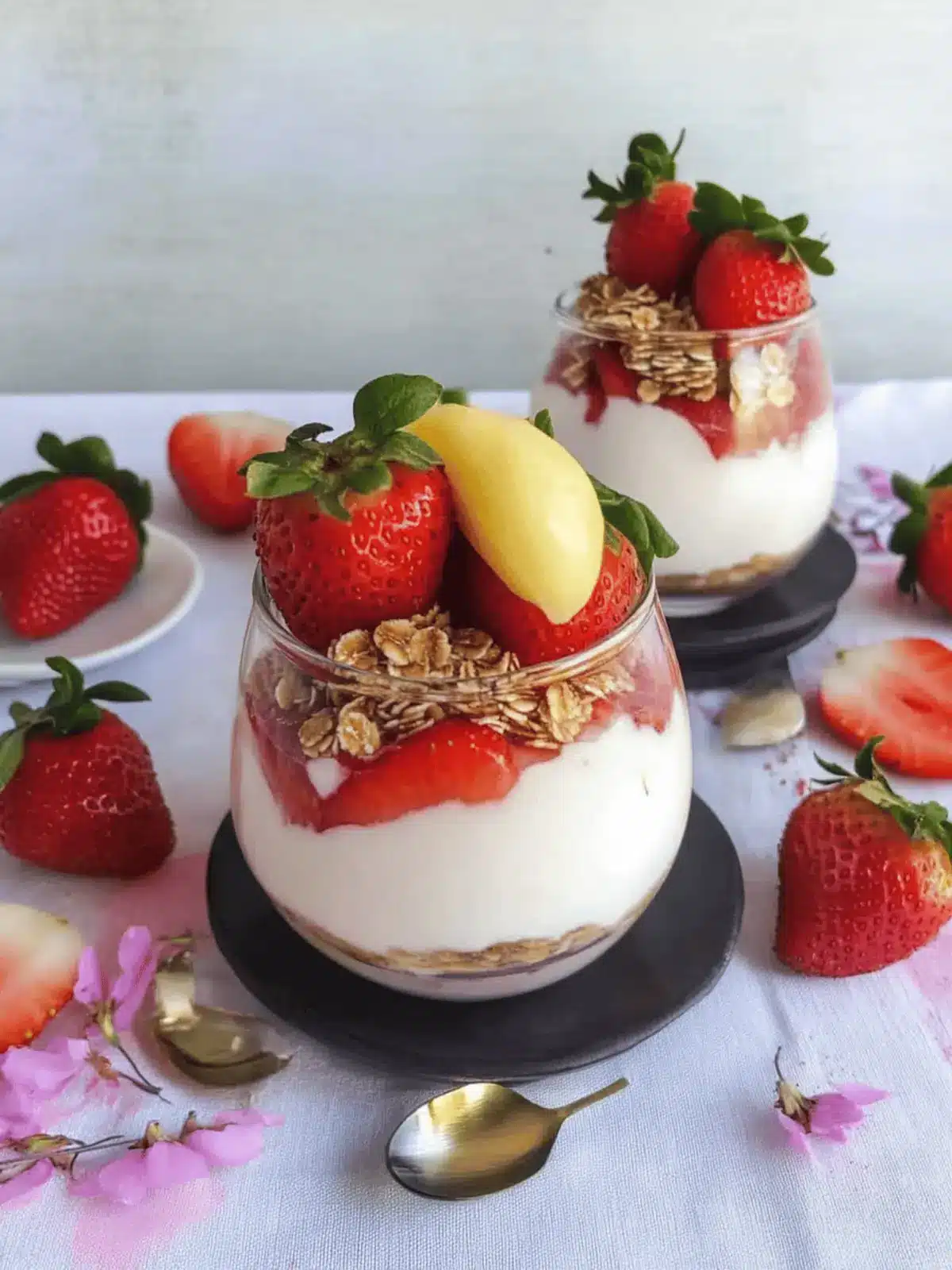 Healthy Strawberry Yogurt Parfaits