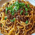 Mongolian Ground Beef Noodles