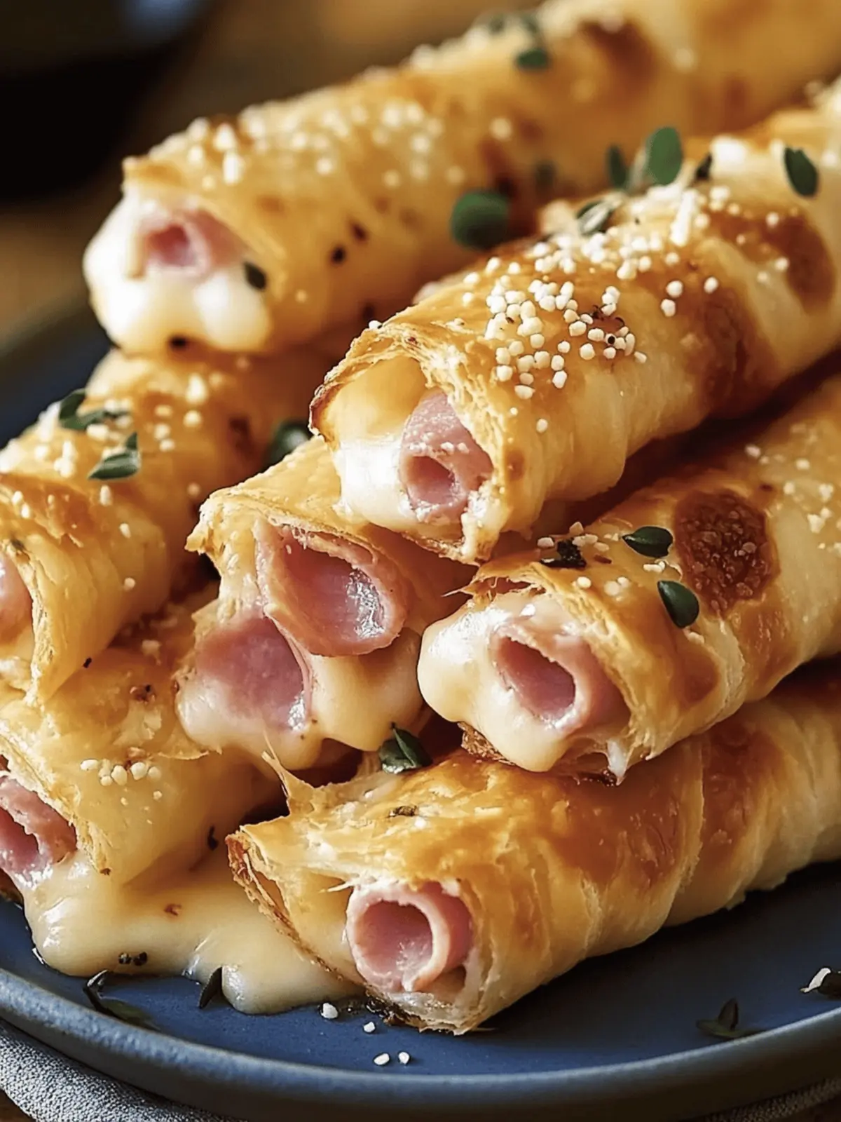 Ham and Cheese Puff Pastry Sticks