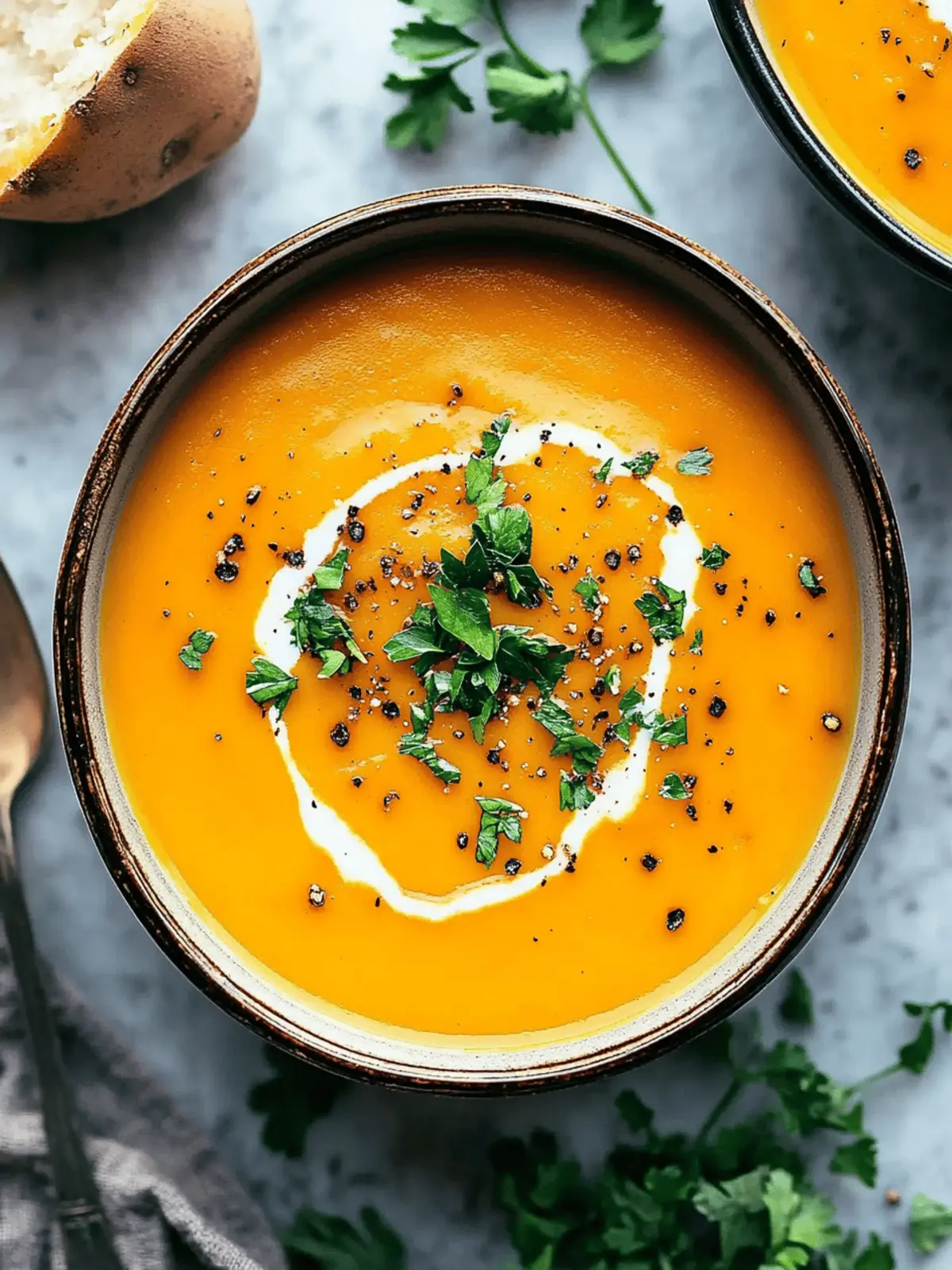 Spicy Butternut Squash and Sweet Potato Soup