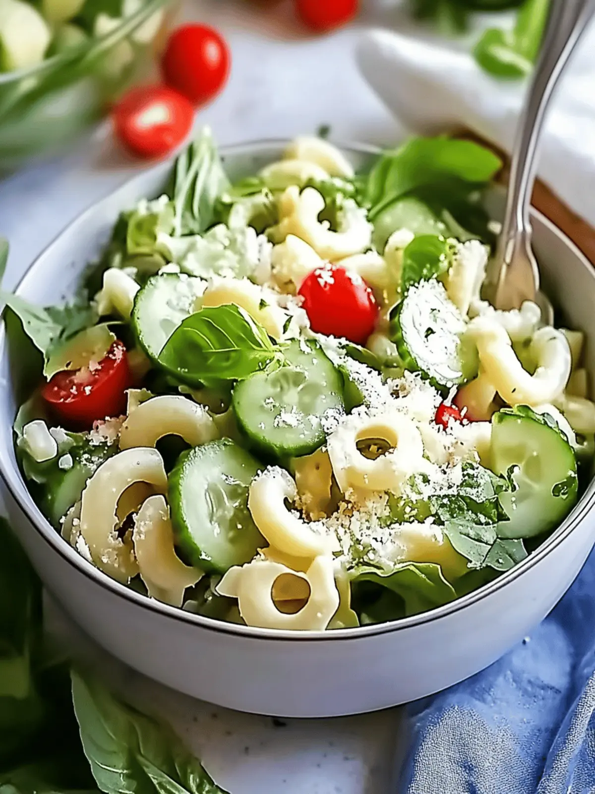 Healthy Cucumber Pasta Salad