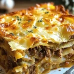 Cheesy Cabbage Beef Casserole