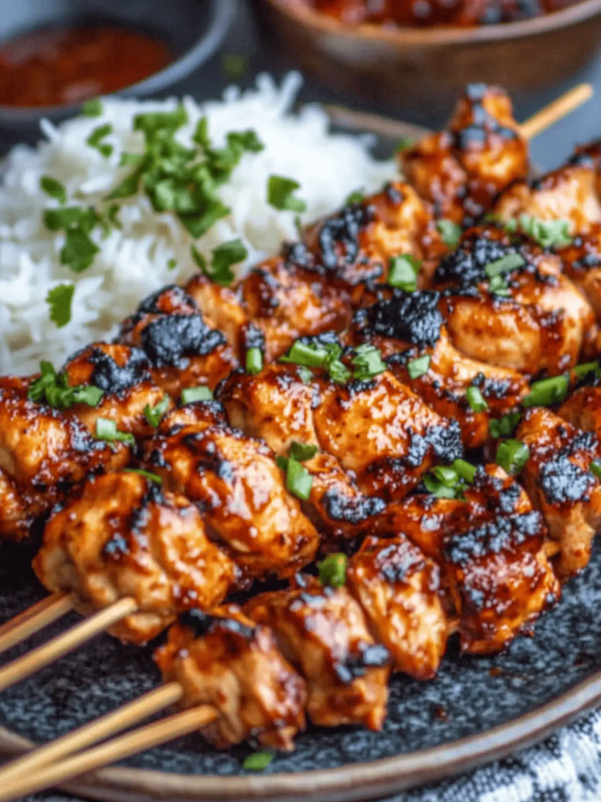 Korean BBQ Chicken Skewers